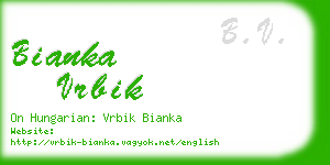 bianka vrbik business card